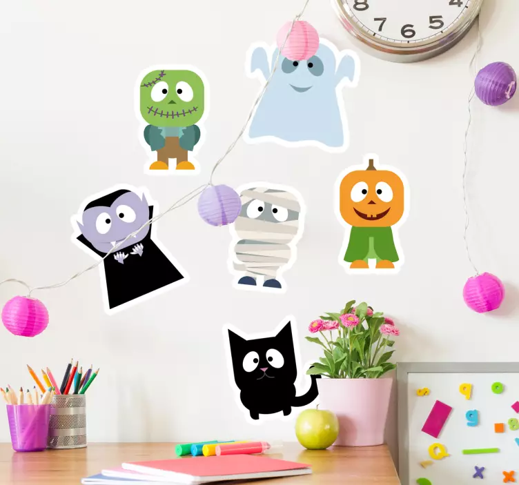 Muursticker Figuurtjes Halloween - TenStickers
