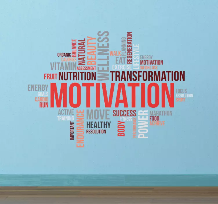 Muursticker fitness motivatie - TenStickers