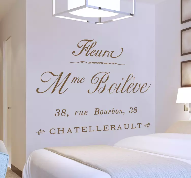 Muursticker Frans fleura - TenStickers