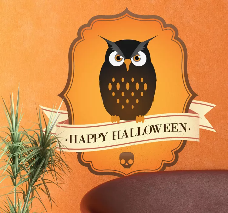 Muursticker halloween uil - TenStickers