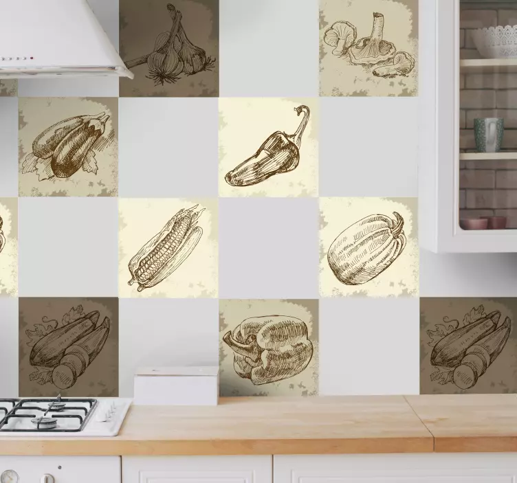 Muursticker illustratie eten - TenStickers