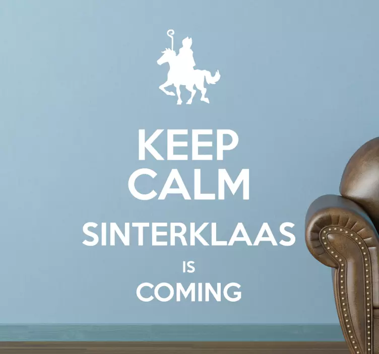 Muursticker Keep Calm Sint - TenStickers