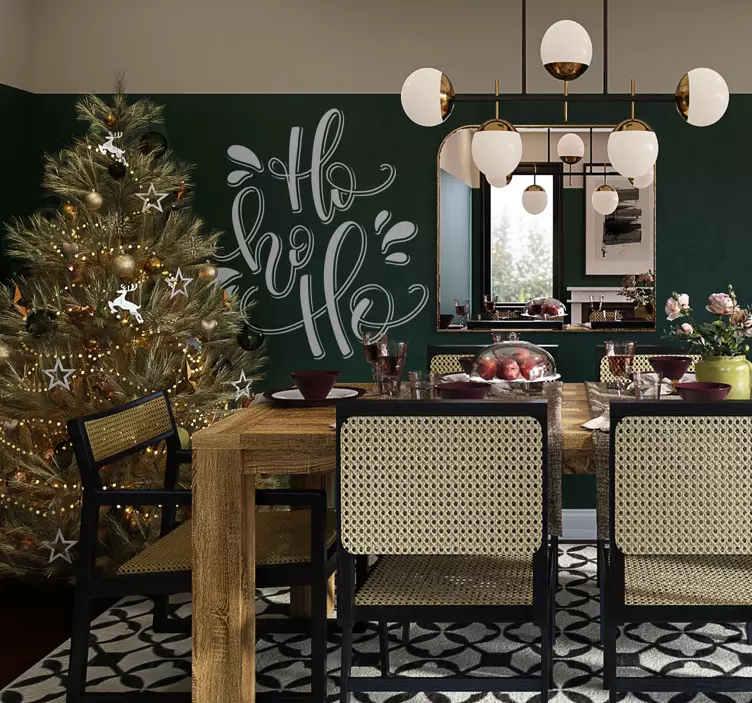 Muursticker kerst hohoho thema - TenStickers