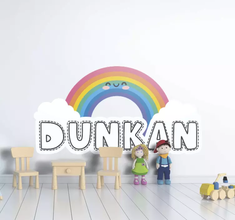 Muursticker kinderkamer kleurrijke regenboog boog - TenStickers