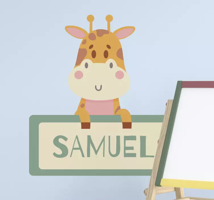 Muursticker kinderkamer schattige giraffe figuur - TenStickers