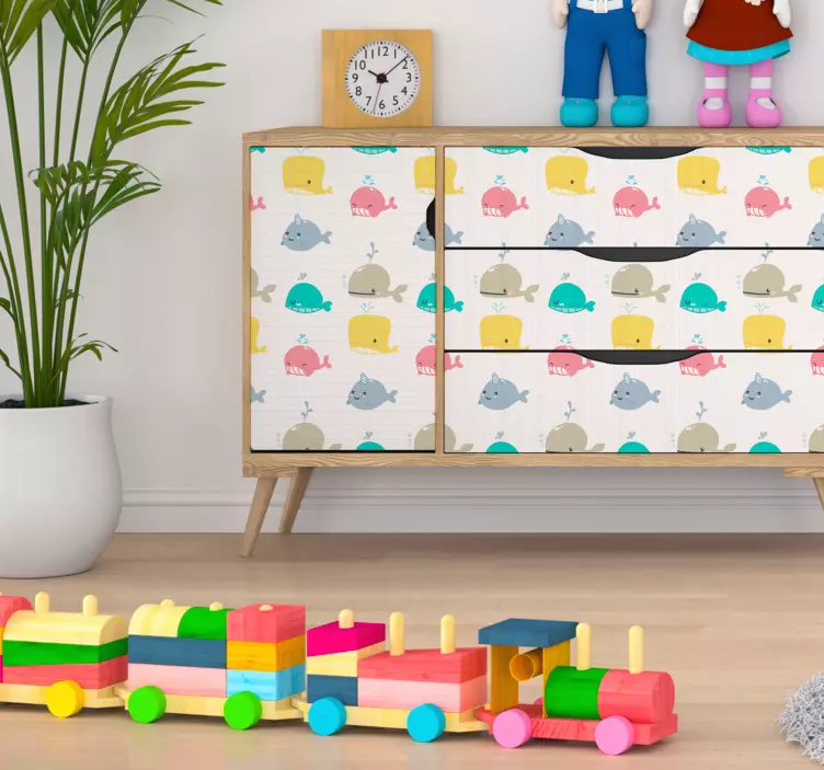Muursticker kinderkamer coole zeedieren - TenStickers