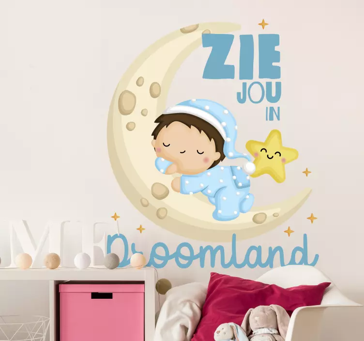 Muursticker kinderliedje droomland - TenStickers