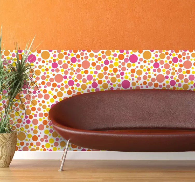 Muursticker kleuren bolletjes - TenStickers