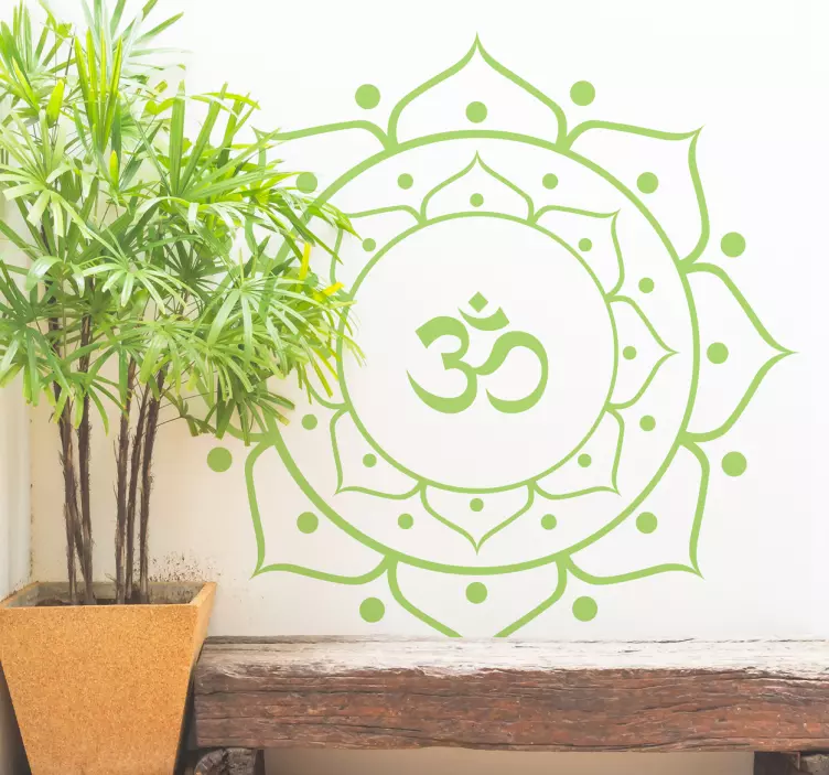 Muursticker mandala yoga bloem - TenStickers