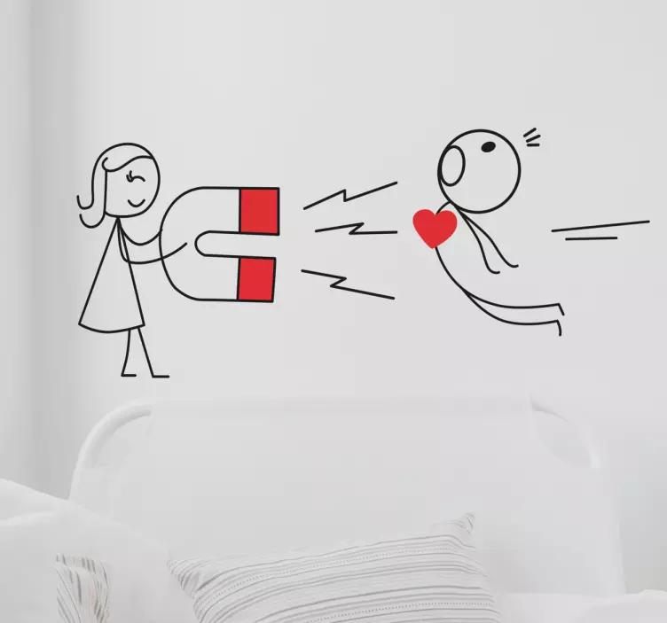 Muursticker Magneet naar jongen - TenStickers