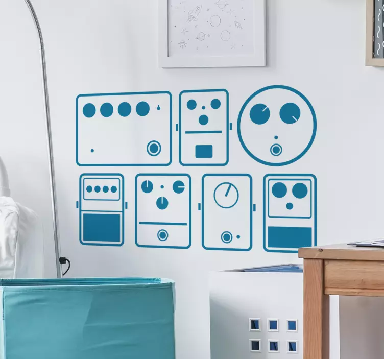 Muursticker muziek pedalen - TenStickers