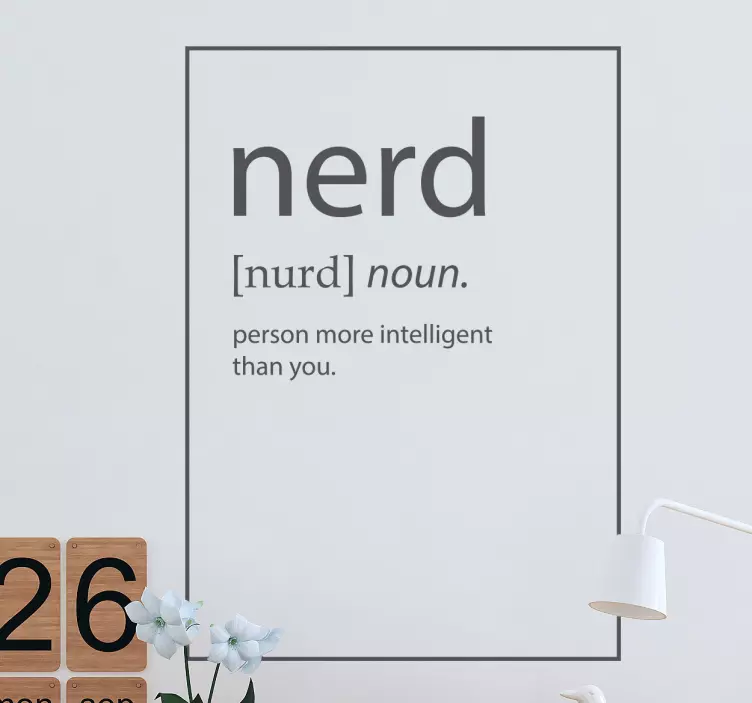 Muursticker Nerd - TenStickers