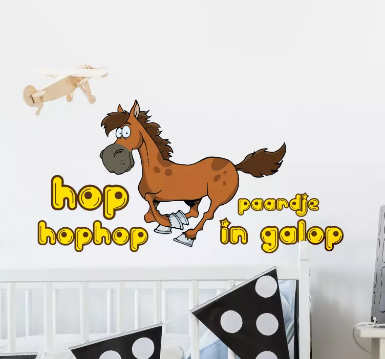 Muursticker paardje in galop - TenStickers