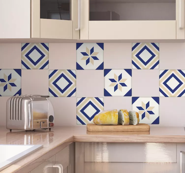 Muursticker Patroon Kruisvorm - TenStickers