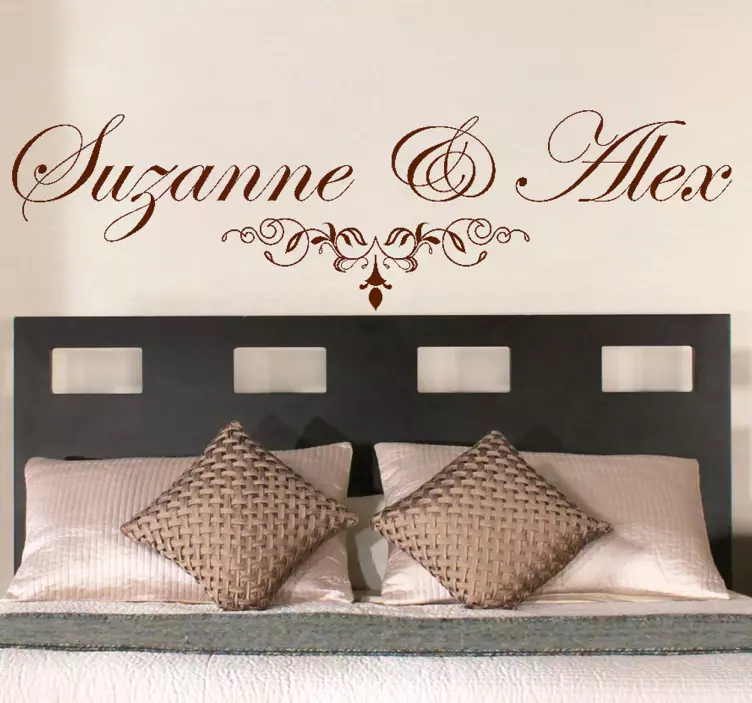 Muursticker Personaliseerbaar namen hoofdeinde - TenStickers