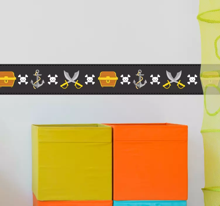 Muursticker Piraten strook - TenStickers