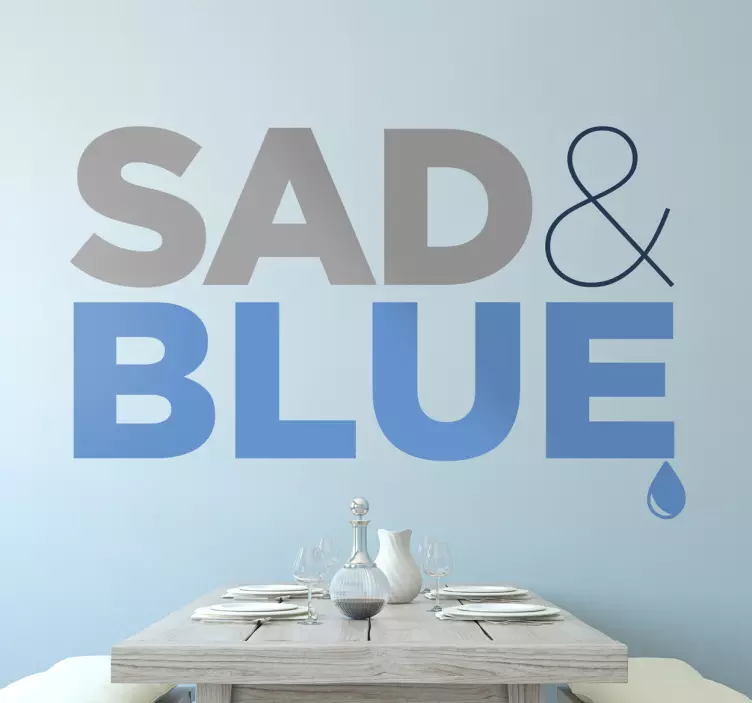 Muursticker Sad & Blue - TenStickers