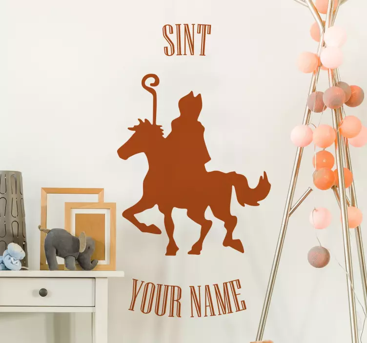 Muursticker Sinterklaas op Paard - TenStickers