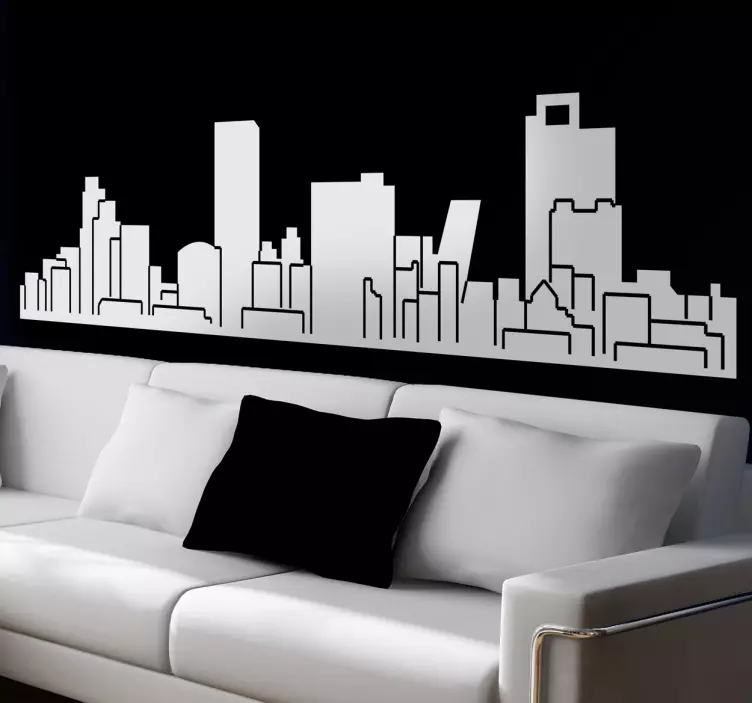 Muursticker Skyline Madrid - TenStickers