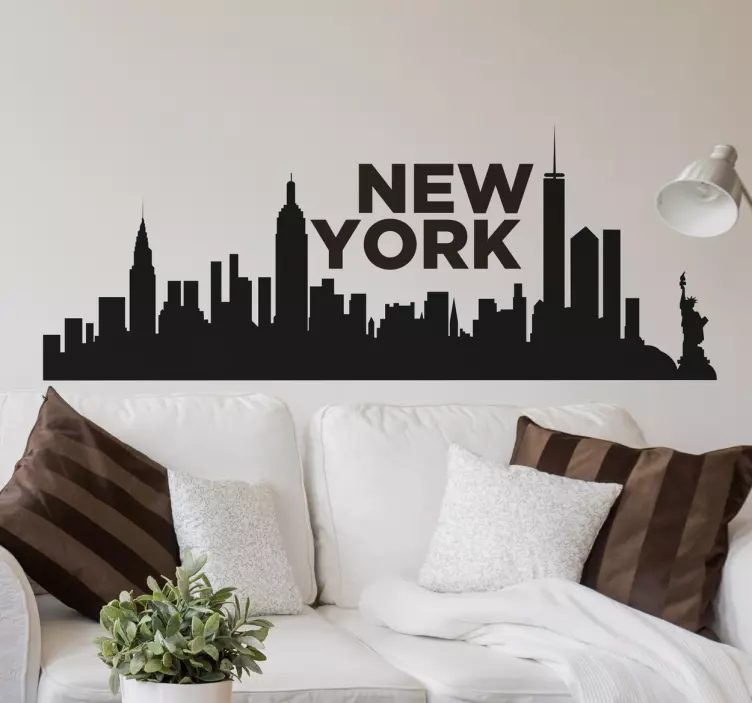 Muursticker skyline New York - TenStickers