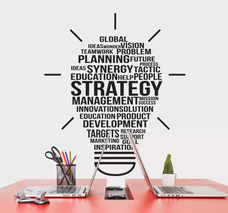 Muursticker tekst creatieve ideeën cluster - TenStickers