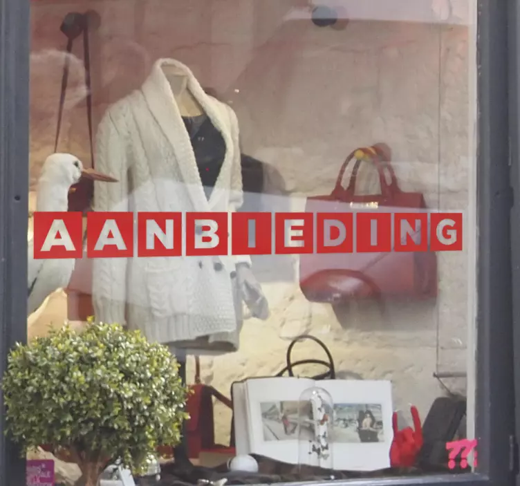 Muursticker tekst in blokjes aanbieding - TenStickers