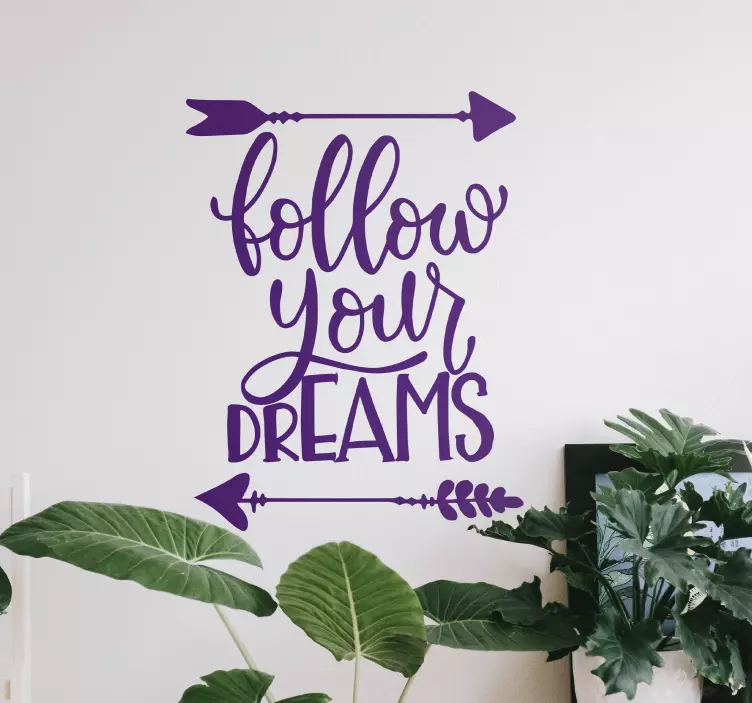 Muursticker tekst inspirerende pijl quote - TenStickers