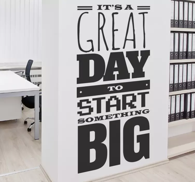 Muursticker tekst Start something Big - TenStickers