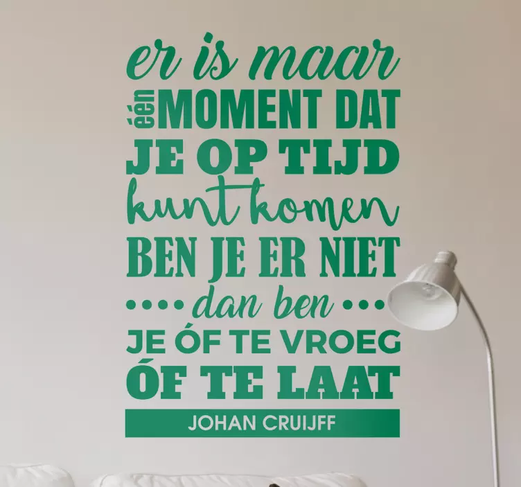 Muursticker Tijd Cruijf - TenStickers