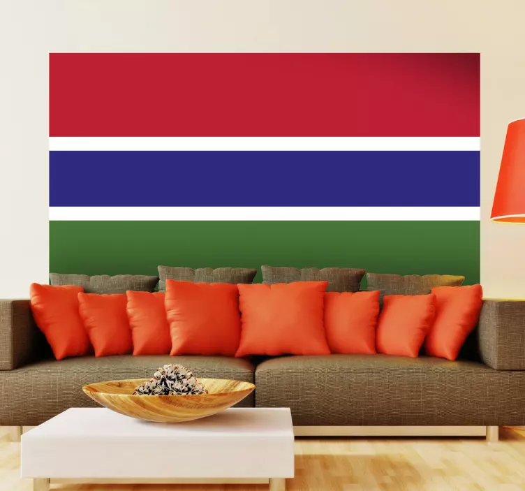 Muursticker vlag Gambia - TenStickers