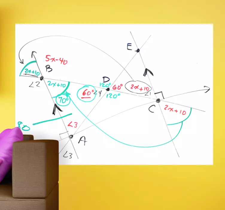 Muursticker whiteboard rechthoek - TenStickers