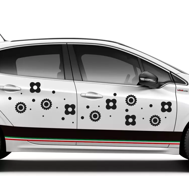 Sticker Bloemen voor auto - TenStickers