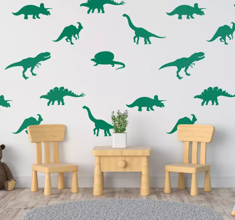 Muurstickers kinderkamer Dino's - TenStickers