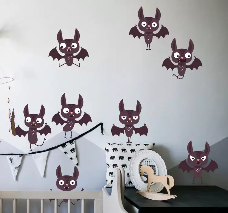 Halloween vleermuizen kinderkamer muursticker - TenStickers