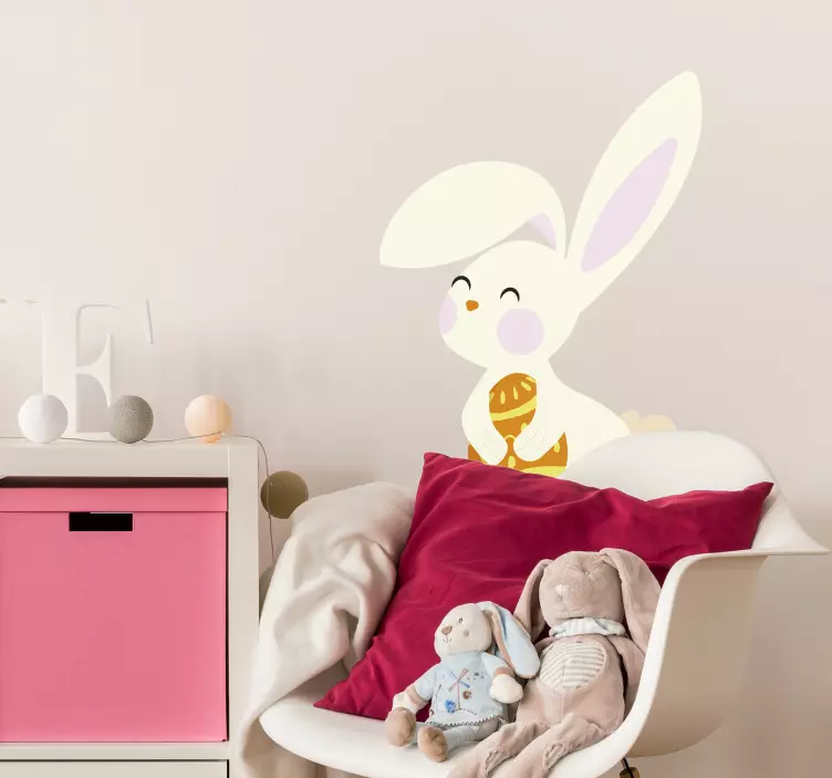 Muurstickers kinderkamer paaskonijn - TenStickers