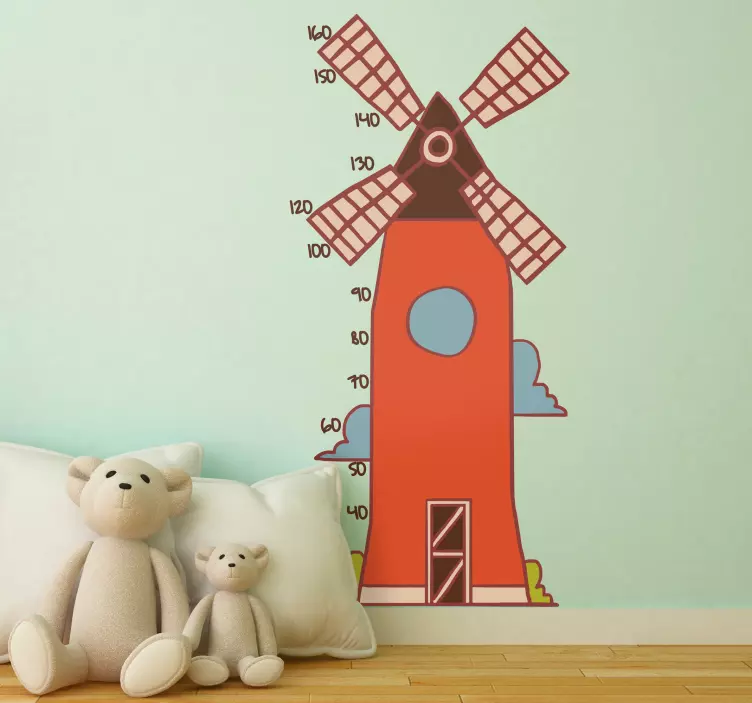 Muurstickers kinderkamer windmolen kinderkamer - TenStickers
