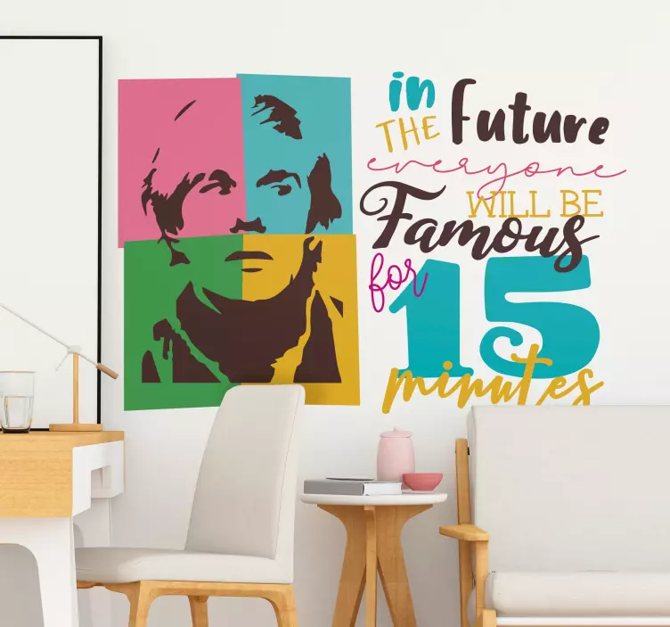 Muurstickers tienerkamer Andy Warhol - TenStickers