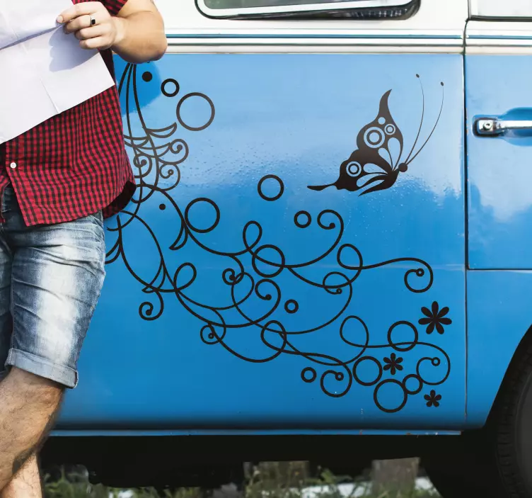 Muurstickers vlinders versiering auto - TenStickers