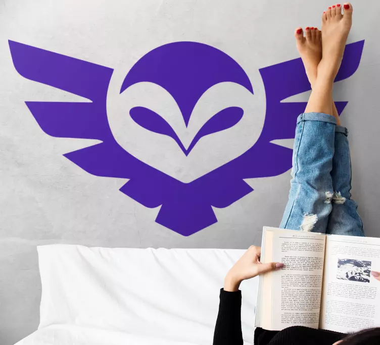 Raamstickers vogels Paarse uil vorm - TenStickers