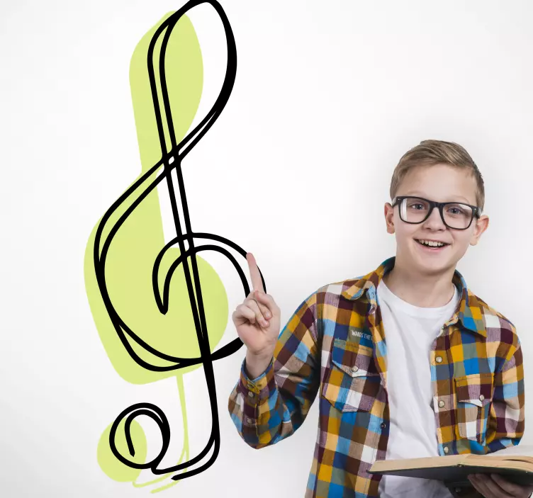 Muzieknotatie accent muziek muursticker - TenStickers