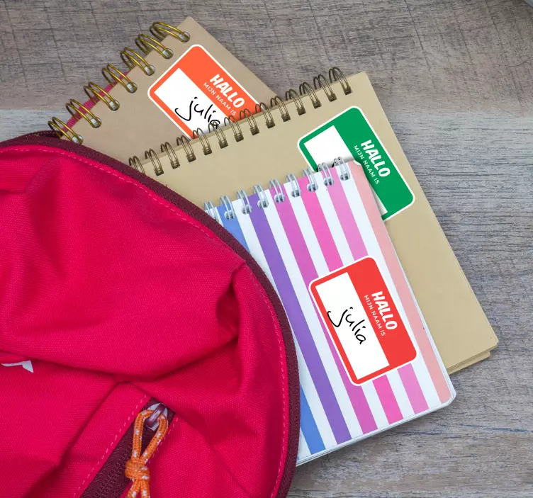 Naam kaartjes Kleine stickerset - TenStickers