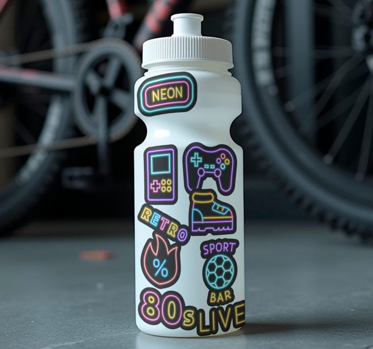 Neonset fiets sticker - TenStickers