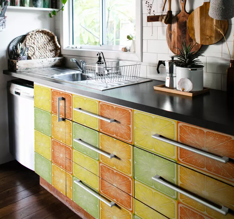 Object sticker citrus schijf patronen - TenStickers