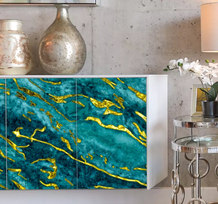 Object sticker elegante aqua textuur - TenStickers