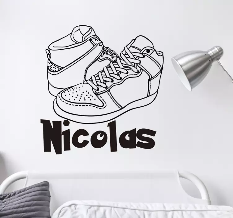 Op maat gemaakte sneakers ontwerpen object sticker - TenStickers