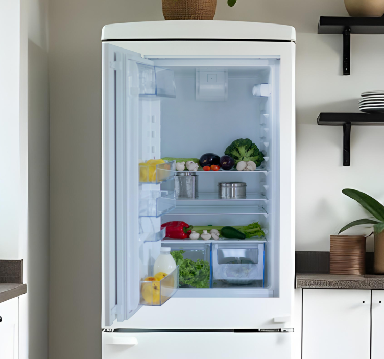 Open deuren koelkast sticker - TenStickers