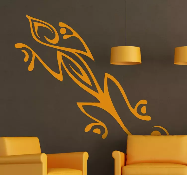 Orginele Tribal Gekko Muursticker - TenStickers