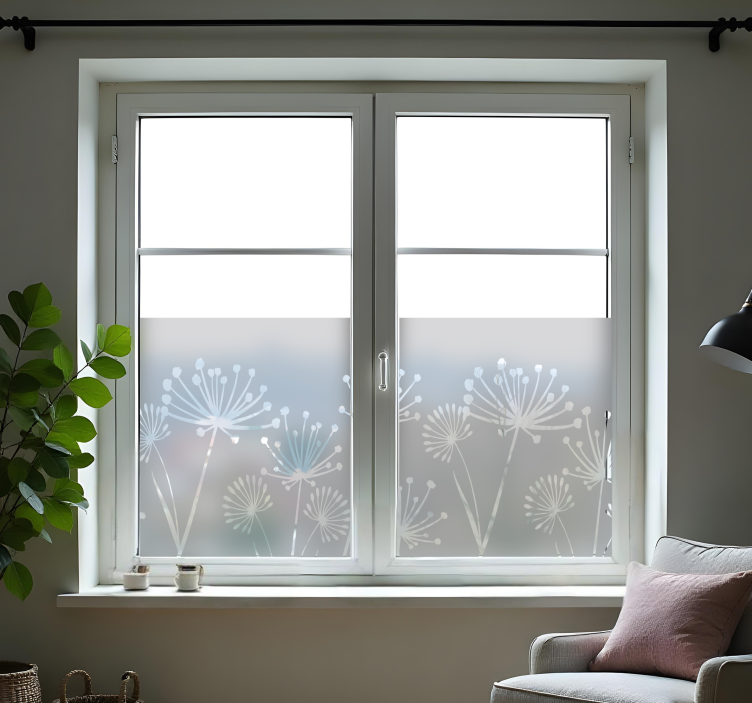 Grafisch Paardebloem Raamsticker - TenStickers