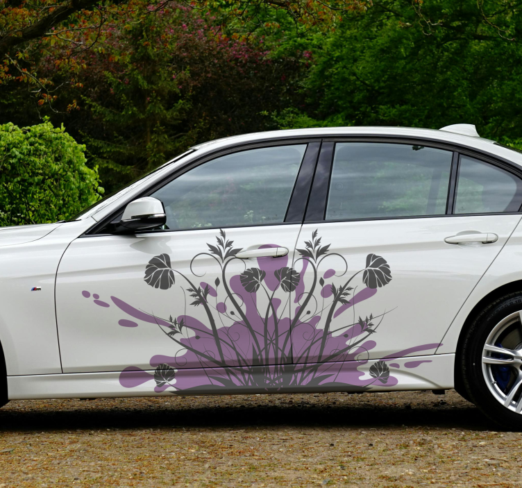 Paars spatten ontwerp Auto sticker - TenStickers