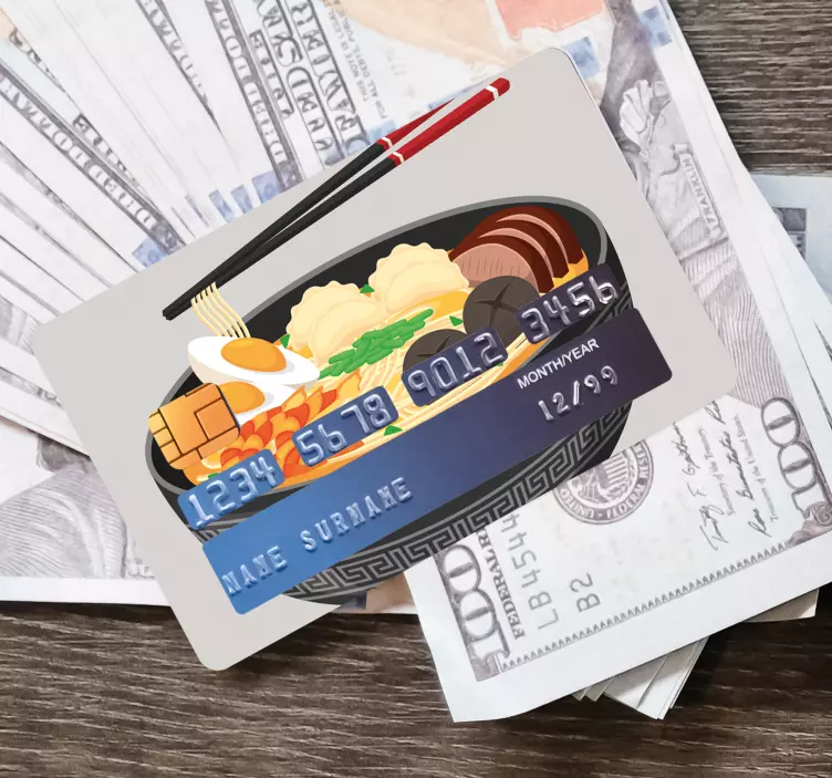 Pinpas sticker sushi bowl illustratie - TenStickers